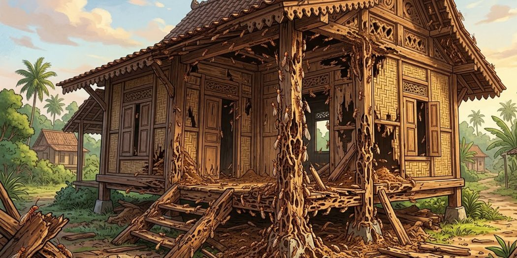 rayap merusak rumah